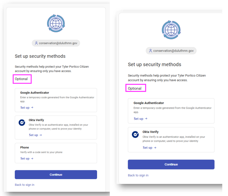 Multi-Factor Authentication Options in the Utility Access Portal